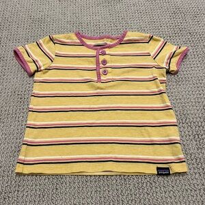 Patagonia Toddler Organic Striped Button Down Henley Tee